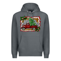 Rock Christmas Truck With Christmas Tree Premium Hoodie - RanaPortraitStore
