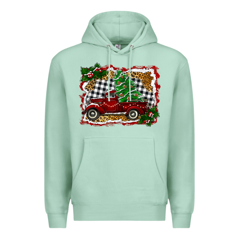 Christmas Truck With Christmas Tree Premium Hoodie by RanaPortraitStore | Teevron
