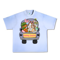 Grape Ice Happy Easter bunny truck Easter Day Urban Heavy Tee - CowGirlArtShop