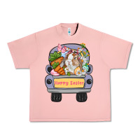 Salmon Happy Easter bunny truck Easter Day Urban Heavy Tee - CowGirlArtShop