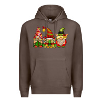 Coffee Elf Gnomes Premium Hoodie - CowhideDigitalArt