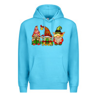 Ocean Blue Elf Gnomes Premium Hoodie - CowhideDigitalArt