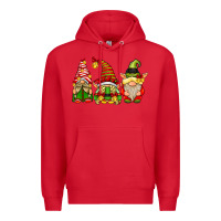 Red Elf Gnomes Premium Hoodie - CowhideDigitalArt