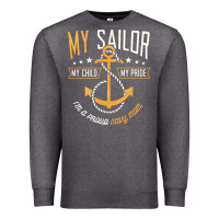 Charcoal Heather Proud Navy Mother for Moms of Sailors Proud Mom Navy Family Premium Sweatshirt - longCreatives