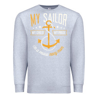 Heather Grey Proud Navy Mother for Moms of Sailors Proud Mom Navy Family Premium Sweatshirt - longCreatives