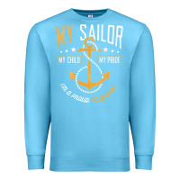 Ocean Blue Proud Navy Mother for Moms of Sailors Proud Mom Navy Family Premium Sweatshirt - longCreatives