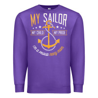 Purple Proud Navy Mother for Moms of Sailors Proud Mom Navy Family Premium Sweatshirt - longCreatives