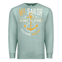 Seafoam Proud Navy Mother for Moms of Sailors Proud Mom Navy Family Premium Sweatshirt - longCreatives