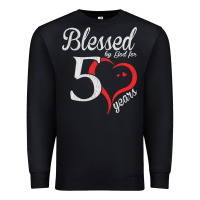 Black Vintage 50th Birthday Blessed By God For 50 Years Birthday Premium Sweatshirt - longCreatives