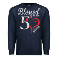 Navy Vintage 50th Birthday Blessed By God For 50 Years Birthday Premium Sweatshirt - longCreatives