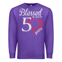Purple Vintage 50th Birthday Blessed By God For 50 Years Birthday Premium Sweatshirt - longCreatives