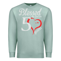 Seafoam Vintage 50th Birthday Blessed By God For 50 Years Birthday Premium Sweatshirt - longCreatives