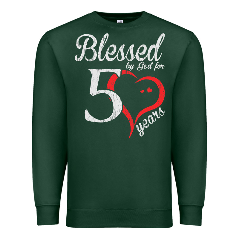 Vintage 50th Birthday Blessed By God For 50 Years Birthday Premium Sweatshirt by longCreatives | Teevron