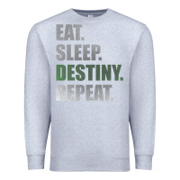 Heather Grey Destiny  Eat Sleep Destiny Repeat Short Sleeve Premium Sweatshirt - longCreatives