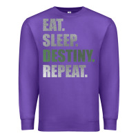 Purple Destiny  Eat Sleep Destiny Repeat Short Sleeve Premium Sweatshirt - longCreatives