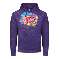 Cloud Purple Mama Tie dye Leopard Vintage Hoodie - CowCowDesign