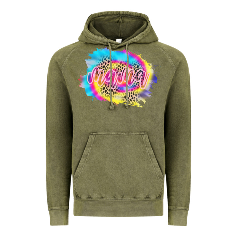 Mama Tie Dye Leopard Vintage Hoodie by CowCowDesign | Teevron