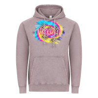 Vintage Zinc Mama Tie dye Leopard Vintage Hoodie - CowCowDesign