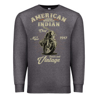 Charcoal Heather Vintage American Motorcycle Indian for Old Biker Gifts Premium Sweatshirt - longCreatives