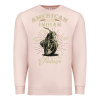 Pale Pink Vintage American Motorcycle Indian for Old Biker Gifts Premium Sweatshirt - longCreatives