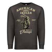 Vintage American Motorcycle Indian For Old Biker Gifts Premium Sweatshirt | Teevron
