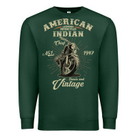 Sports Green Vintage American Motorcycle Indian for Old Biker Gifts Premium Sweatshirt - longCreatives