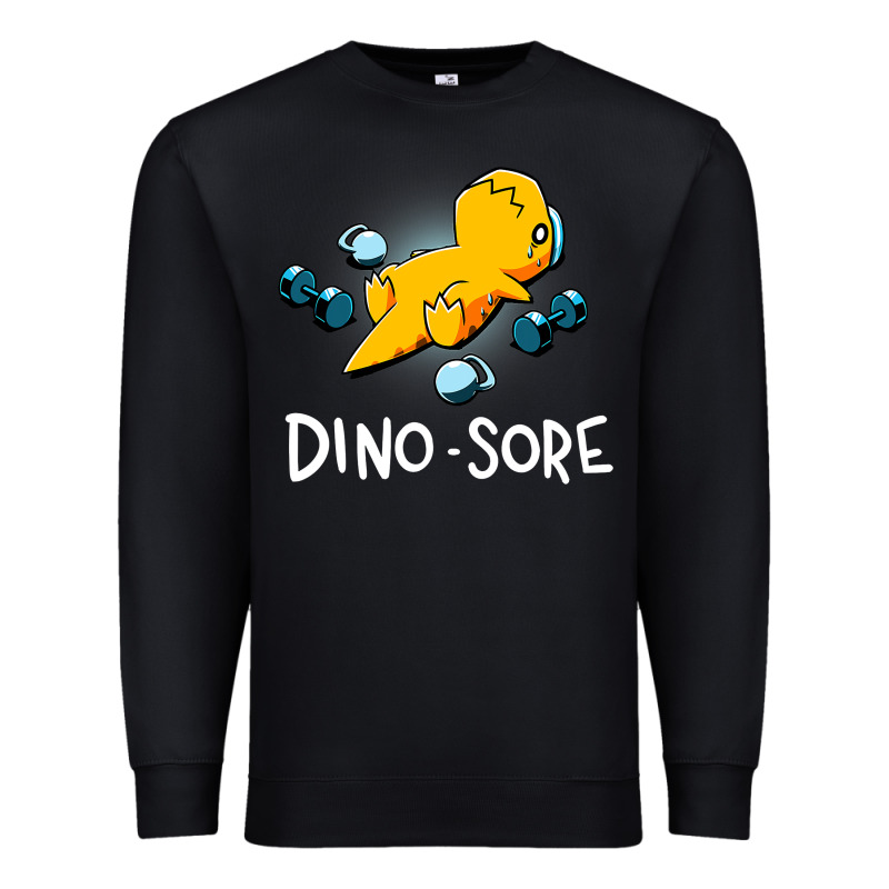 Dino Sore Funny Dinosaur Workout Gym Fitness Lifting Premium Sweatshirt by longCreatives | Teevron