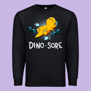 Dino Sore Funny Dinosaur Workout Gym Fitness Lifting Premium Sweatshirt Designed By Longcreatives