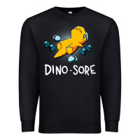 Black Dino Sore Funny Dinosaur Workout Gym Fitness Lifting Premium Sweatshirt - longCreatives