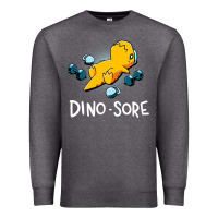 Charcoal Heather Dino Sore Funny Dinosaur Workout Gym Fitness Lifting Premium Sweatshirt - longCreatives