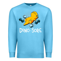 Ocean Blue Dino Sore Funny Dinosaur Workout Gym Fitness Lifting Premium Sweatshirt - longCreatives