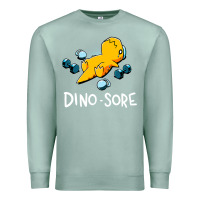 Seafoam Dino Sore Funny Dinosaur Workout Gym Fitness Lifting Premium Sweatshirt - longCreatives