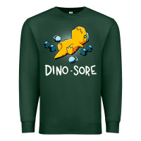 Sports Green Dino Sore Funny Dinosaur Workout Gym Fitness Lifting Premium Sweatshirt - longCreatives