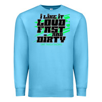 Ocean Blue Dirt Modified Racing Apparel Sprint Car Dirt Track Racing Premium Sweatshirt - longCreatives