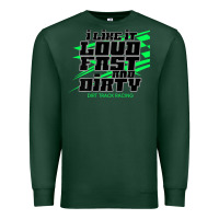 Sports Green Dirt Modified Racing Apparel Sprint Car Dirt Track Racing Premium Sweatshirt - longCreatives