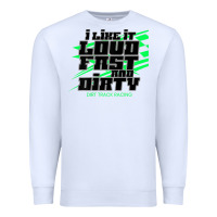 White Dirt Modified Racing Apparel Sprint Car Dirt Track Racing Premium Sweatshirt - longCreatives