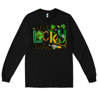 Black St. Patrick's Day One lucky Nurse Long Sleeve Tee - OliviaCreatesArt