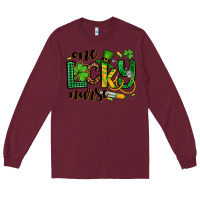 Burgundy St. Patrick's Day One lucky Nurse Long Sleeve Tee - OliviaCreatesArt
