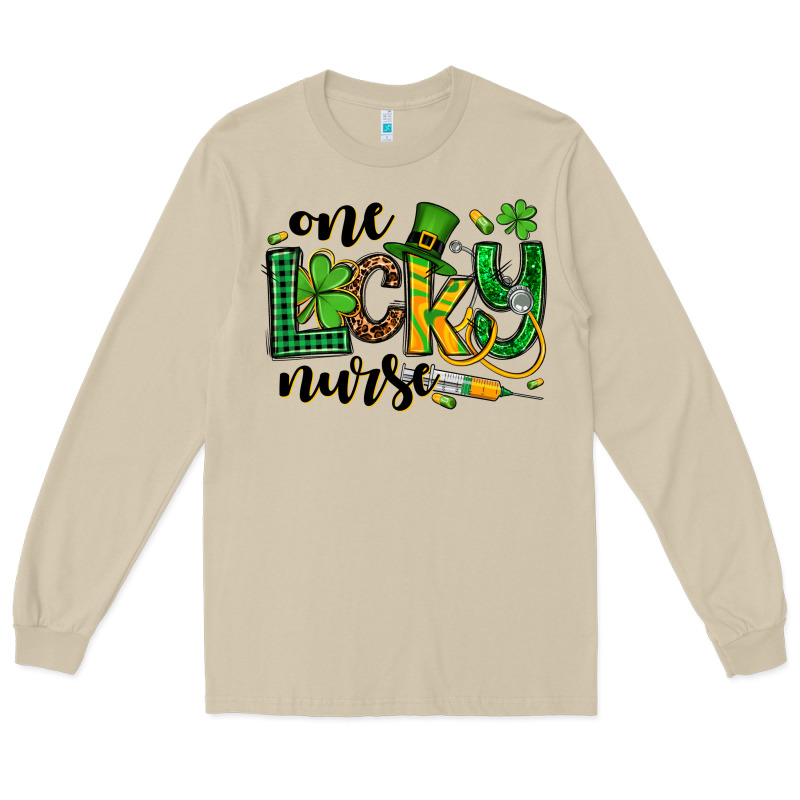 St. Patrick's Day One Lucky Nurse Long Sleeve Tee by OliviaCreatesArt | Teevron