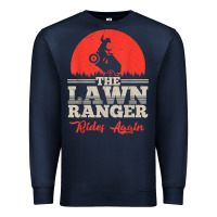 Navy the lawn ranger rides again shirt  cute lawn caretaker gift Premium Sweatshirt - longCreatives