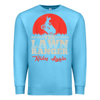 Ocean Blue the lawn ranger rides again shirt  cute lawn caretaker gift Premium Sweatshirt - longCreatives
