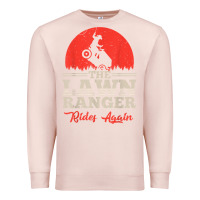 Pale Pink the lawn ranger rides again shirt  cute lawn caretaker gift Premium Sweatshirt - longCreatives