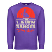 Purple the lawn ranger rides again shirt  cute lawn caretaker gift Premium Sweatshirt - longCreatives