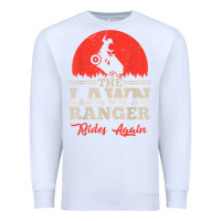 White the lawn ranger rides again shirt  cute lawn caretaker gift Premium Sweatshirt - longCreatives