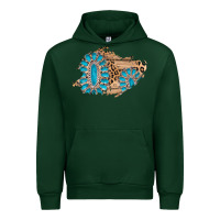 Forest Green gemstone wood leopard patch Urban Hoodie - AdoDesignShop