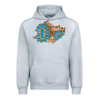 Heather Grey gemstone wood leopard patch Urban Hoodie - AdoDesignShop