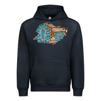 Navy gemstone wood leopard patch Urban Hoodie - AdoDesignShop