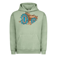 Pigment Oil Green gemstone wood leopard patch Urban Hoodie - AdoDesignShop