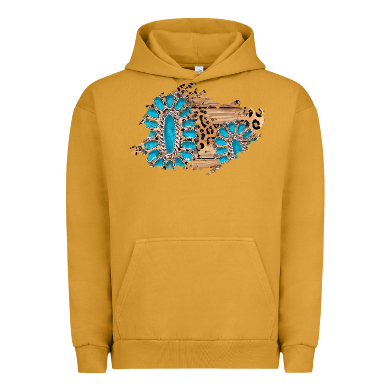 Gemstone Wood Leopard Patch Urban Hoodie by AdoDesignShop | Teevron