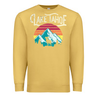 Antique Gold Vintage Lake Tahoe Mountains Retro T Premium Sweatshirt - longCreatives